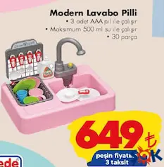 OYUNCAK MODERN LAVABO PİLLİ fiyat ve kampanya bilgisi
